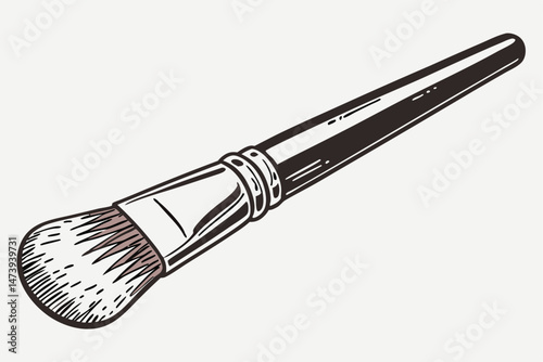 116 detailed close-up fine art photograph of a makeup brush, highly detailed and textured, clean crisp lighting, studio shot, high resolution, sharp focus, professional quality