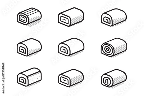 Swiss Roll Clean Vector Drawing