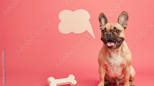 dog and bone shaped speech balloon