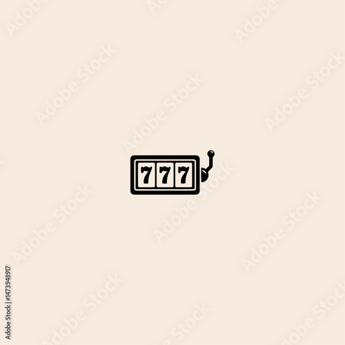 Slot machine icon flat vector design.