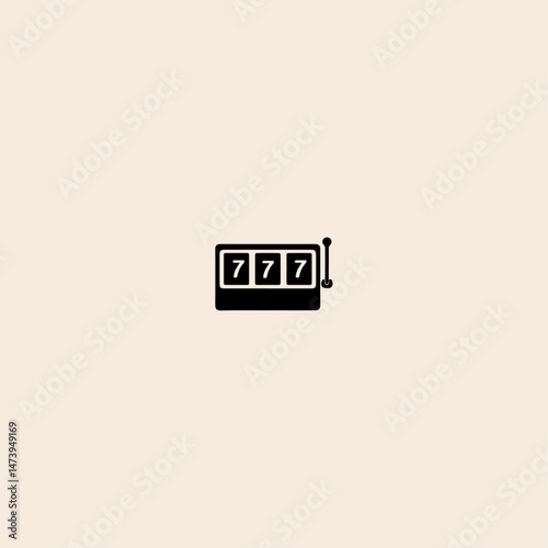 Slot machine icon flat vector design. 