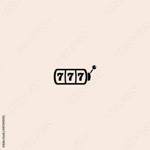 Slot machine icon flat vector design. 