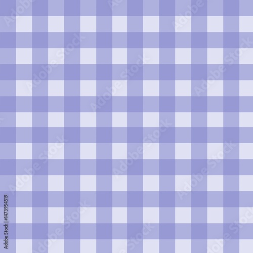 Soft periwinkle and white gingham pattern. Classic checkered design with a gentle, calming color palette. Ideal for backgrounds and textile designs.