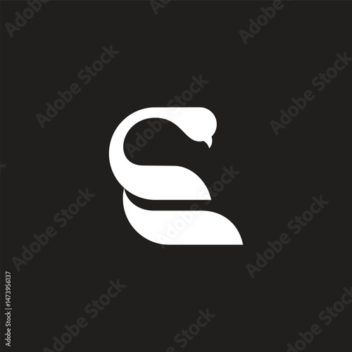 beauty peacock simple curves geometric logo vector