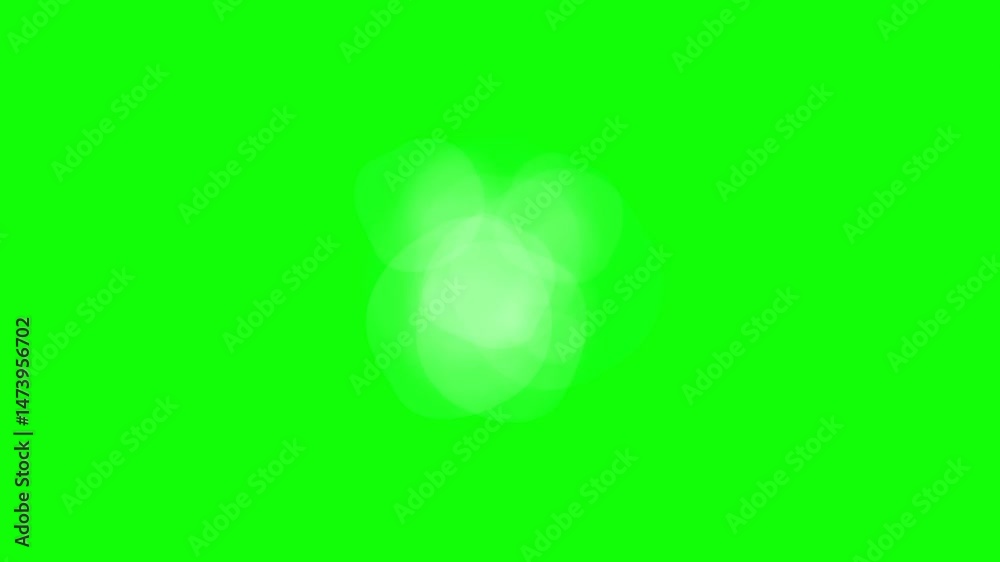 Smoke Explosion Animation On Green Chroma Key Background