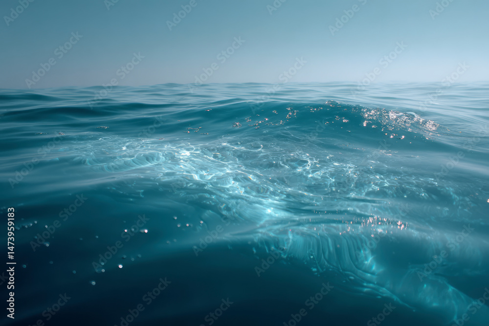 Fototapeta premium Captivating Whale Swimming in Peaceful Underwater Setting