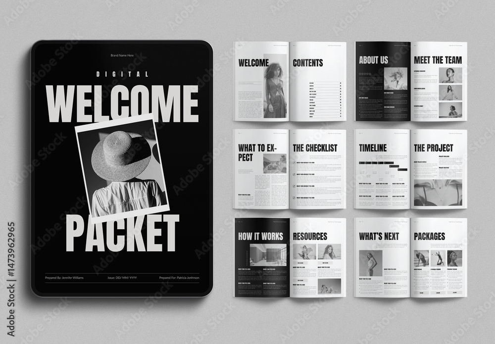 Packet Layout Design Digital Welcome Packet Layout Design Template 素材庫範本 | Adobe Stock