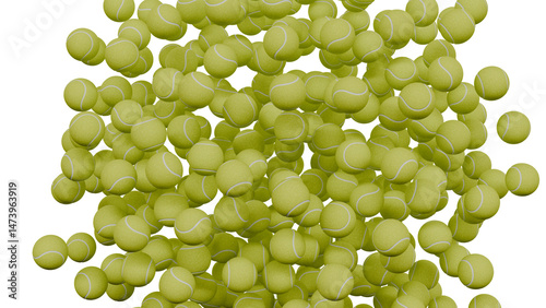 tennis balls isolated on white background
