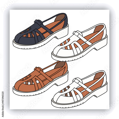 Creamy Kicks: Stylish off-white sneakers with black accents, captured in a dynamic, floating pose. Perfect for showcasing fashion, comfort, and contemporary style.