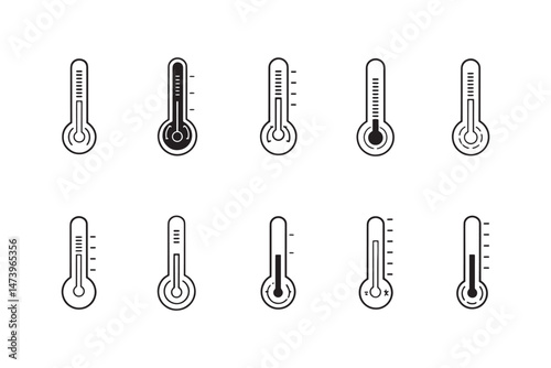Thermometer Graphic 2D Minimalist Design