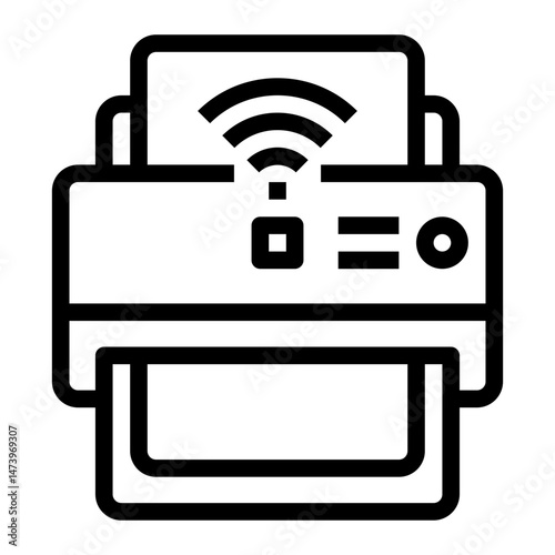 icon printer with style outline