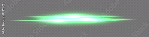 Green motion streak with layered glow lines, giving speed and directionality. Abstract sci-fi visual.