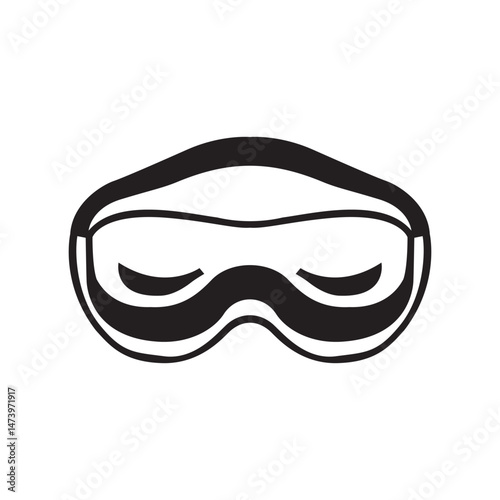 Vector image of a sleeping mask silhouette
