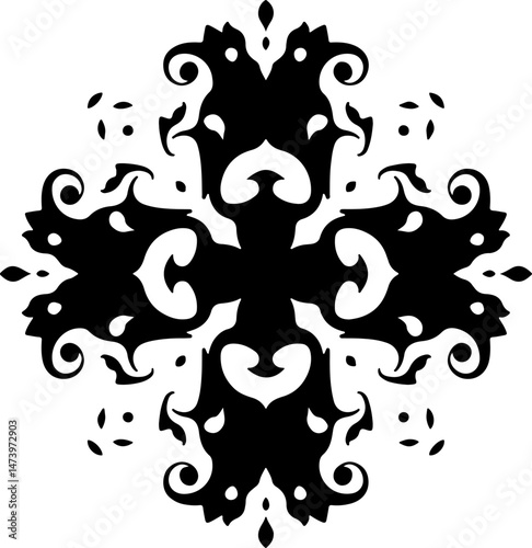 Mandala Flower Pattern Icon – Geometric Floral Spiritual Design