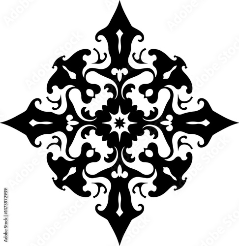 Mandala Flower Pattern Icon – Geometric Floral Spiritual Design
