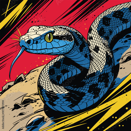venomous snake vector art for design needs