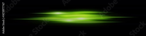 Green glowing motion streaks on black with blur and shine. Best for fast action graphics, futuristic data visuals, energy flows, digital speed transitions and sci-fi environments.