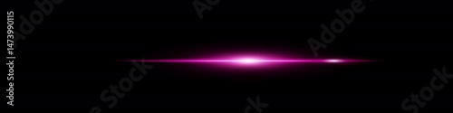 Bright neon purple beam flare on dark background. Energetic glow streak with sharp motion edge.
