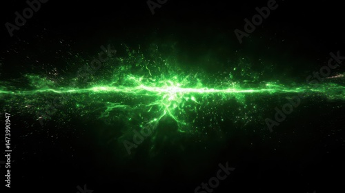 Wallpaper Mural Emerald Energy Burst: A Celestial Green Light Show Torontodigital.ca