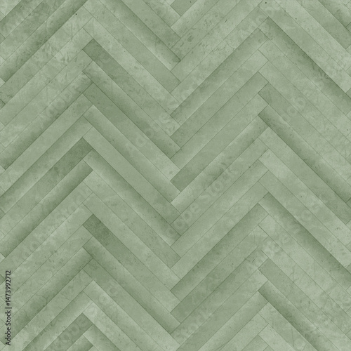 Green herringbone parquet floor covering seamless texture
