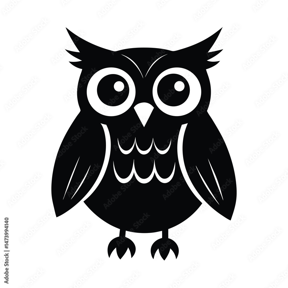 Fototapeta premium owl on white background