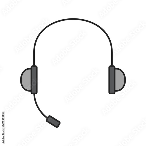 Headphones symbol. headphones icon. vector background white background simple eps 10 .icon vector aris color