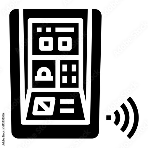 icon kiosk with style glyph