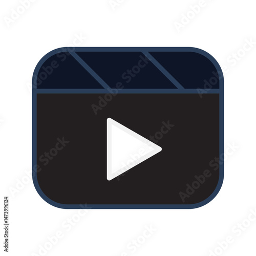 Play button icon. Black Play button icon on white background. Vector illustration. eps 10 .icon vector color aris