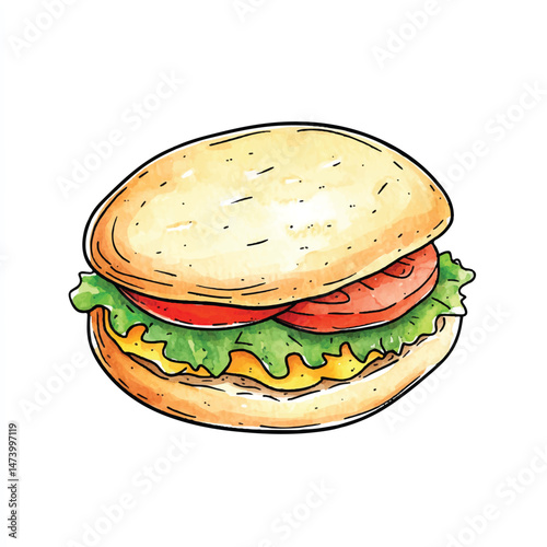 yuniazizah__A_Falafel_simple_cartoon_drawing_watercolor_icon_mo_7653d363-317d-43a3-b82c-1f215cf24293