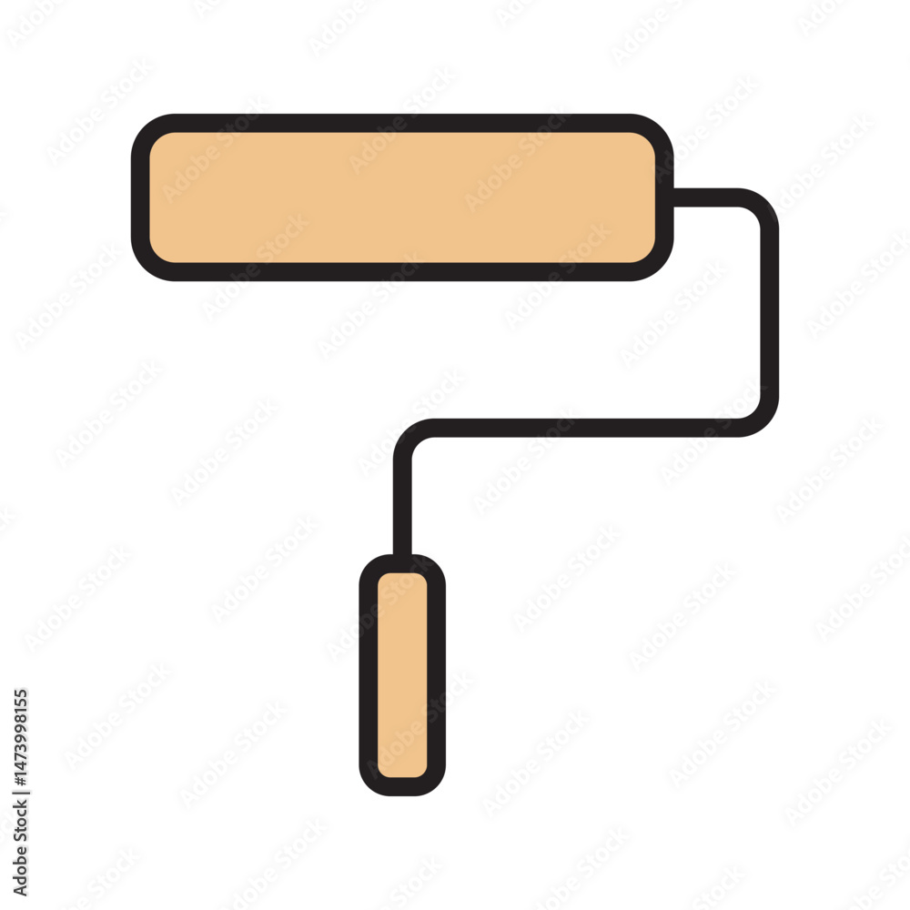Paint roller icon on white background Vector paint roller icon. Premium quality graphic design. Modern signs, outline symbols collection color editable Paint roller icon on white background Vector paint roller icon. Premium quality graphic design. Modern signs, outline symbols collection color editable