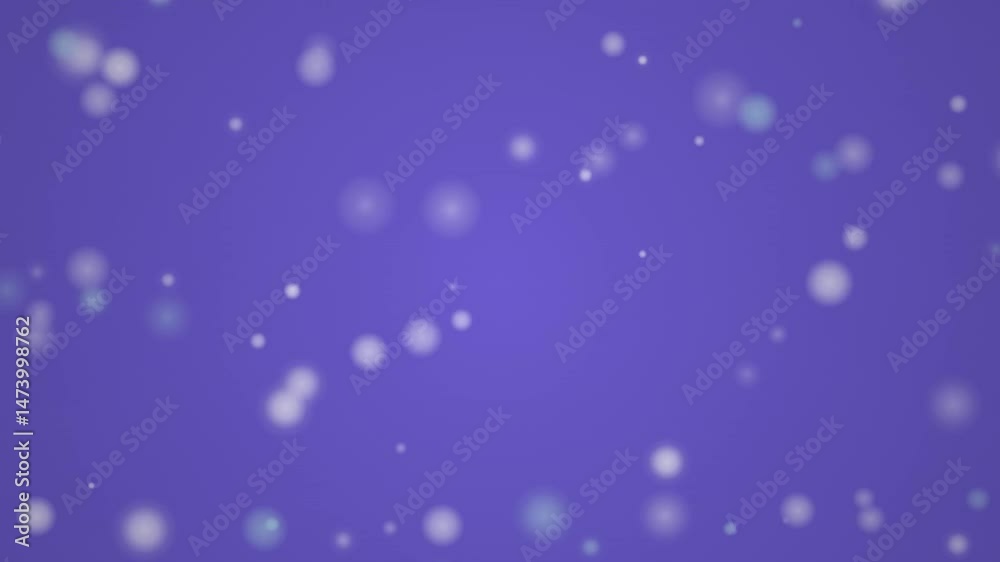 Dreamy Soft Focus Background With Delicate, Floating Bokeh Orbs of Light in Shades of White and Lavender Against Purple Backdrop