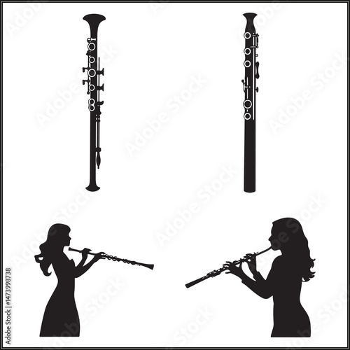 Peeler Silhouette Set Clipart