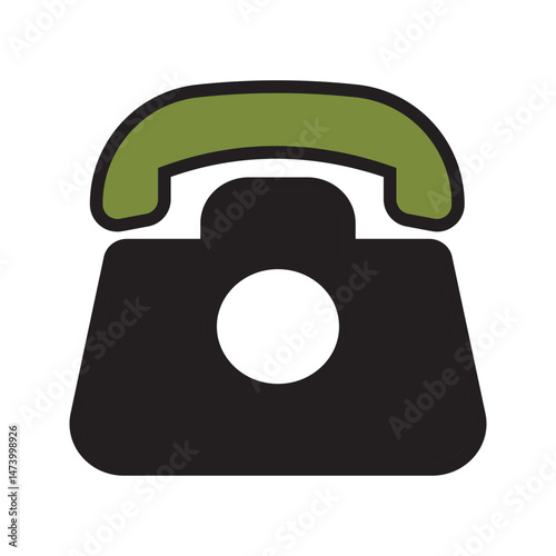 Call icon Flat line illustration Phone call icon. Telephone icon symbol. Vector illustration