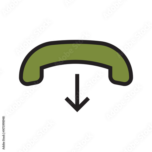 Missed call phone icon. Miss call sign symbol Incoming, outgoing, and missed call icon vector