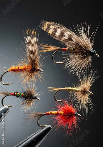 Feathered Deceits: A Fly-Fishing Quintet AI Generated