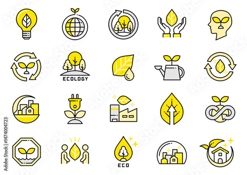 エコロジーアイコン03　Hotel Amenities icons