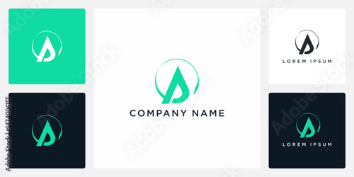 Zen circle with letter A logo