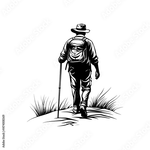 Solo Explorer: A solitary figure embraces the spirit of adventure, venturing into the great outdoors. Their determined stride hints at the limitless possibilities that lie ahead.