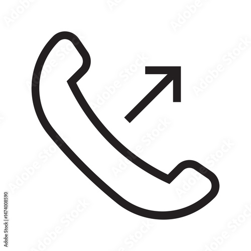Phone icon vector. iphone incoming call Telephone icon symbol isolated. Call icon simple black line