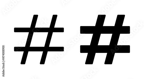 Hashtag icon vector. hashtag sign and symbol