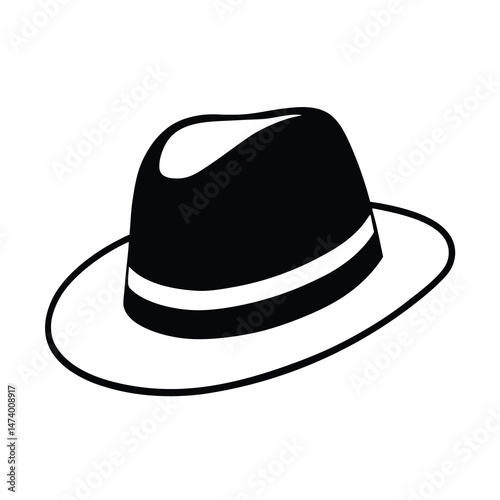 black hat vector illustration