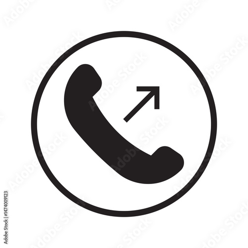 Phone icon vector. iphone incoming call Telephone icon symbol isolated. Call icon simple black line