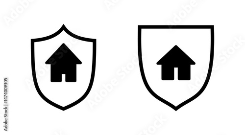house insurance icon vector. house protection sign and symbol