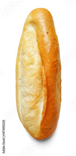 Fresh Vietnamese Bánh Mì Bread Roll Isolated on Transparent Background