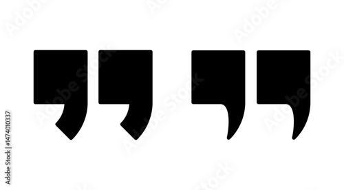 Quote icon vector. Quotation mark sign and symbol