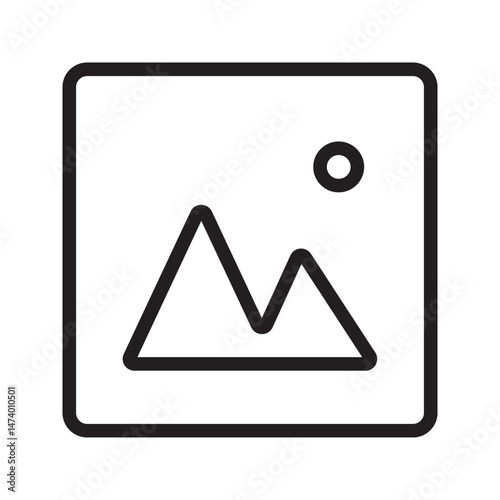 Album icon, Photo gallery icon, Image gallery, symbol, vector, Picture signs. Gallery icon vector, silhouette. simple icon