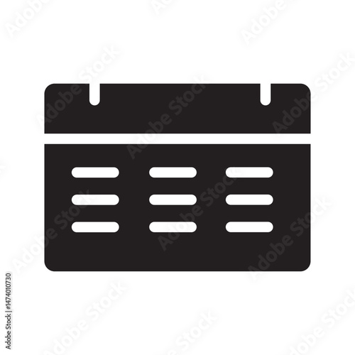 Ikon simbol kalender terisolasi pada latar belakang putih ikon latar belakang putih sederhana