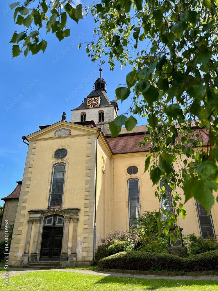Fototapeta premium Die Schlosskirche St. Aegidien in Bernburg, Schloß Bernburg