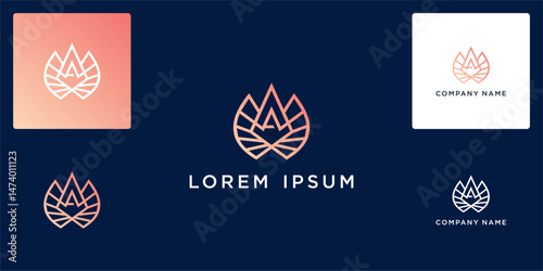 Unique wing logo letter A
