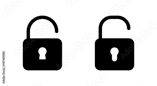Unlock icon vector. Unlock sign and symbol. unlocked padlock icon